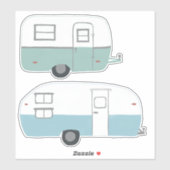 RV-trailer Camper set van 2 tekenkunst Sticker (Vel)