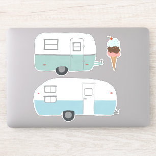  RV-trailer Camper set van 3 tekenkunst Sticker