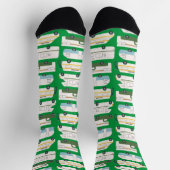  RV Trailer Camper Vanlife Green Cute Fun Sokken (Top)
