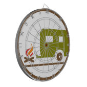 RV-trailer en kampvuur Dartbord (Voorkant Links)