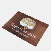 RV Trailer Happy Campers Gepersonaliseerde Familie Deurmat (Schuin)