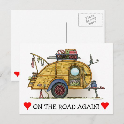 RV  trappendienst met trappendienst Briefkaart (Voorkant / Achterkant)