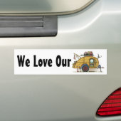 RV  trappendienst met trappendienst Bumpersticker (Op auto)