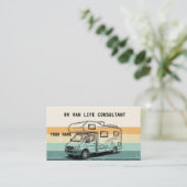 RV Van Life Kaart Visitekaartje (Staand voorkant)