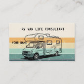 RV Van Life Kaart Visitekaartje (Voorkant)