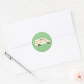 RV Van Motorhome Campervan Cute Drawing Ronde Sticker (Envelop)