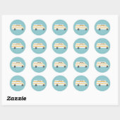 RV Van Motorhome Campervan Cute Drawing Ronde Sticker (Vel)