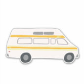  RV Van Motorhome Campervan Cute Drawing Sticker (Voorkant)
