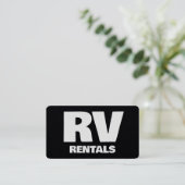 RV Verhuur Custom QR Premium Visitekaartje (Staand voorkant)