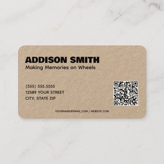 RV Verhuur Custom QR Visitekaartje (Achterkant)