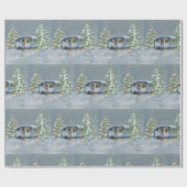 RV voltijds in de winter Cadeaupapier (Vlak)