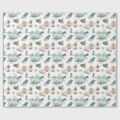 RV Vrachtwagen Camper Bos Avontuur Camping Patroon Cadeaupapier (Vlak)