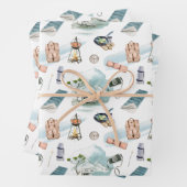 RV Vrachtwagen Camper Bos Avontuur Camping Patroon Inpakpapier Vel (In situ)