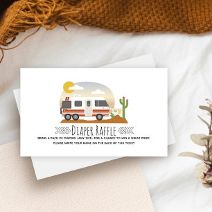 RV-woestijnBaby shower, luierspoeling Informatiekaartje