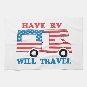 RV zal Amerika reizen Theedoek