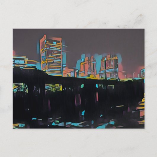 RVA in het nachtelijke Briefkaart (Voorkant)