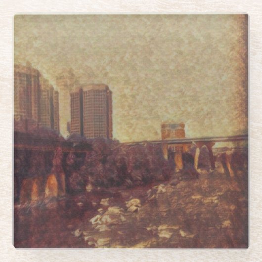 RVA in Retrograde Edition 2 Glazen Onderzetter (Voorkant)