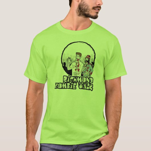 rva zombie laat t-shirt lichte kleuren zien (Voorkant)