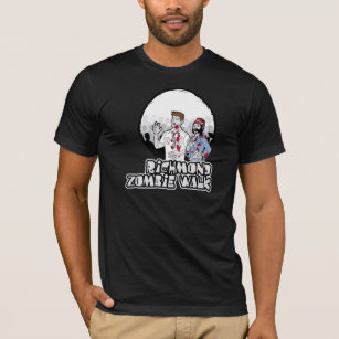 rva zombie wandelt american apparel donkere kleure t-shirt
