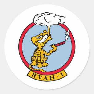RVAH-1 Koele Tijgers Ronde Sticker