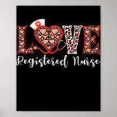RvE: Geregistreerde zuster Love Heart Stethoscoop  Poster (Voorkant)