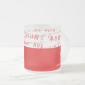 RVE zegt: "Schrijf een boek" Frosted Mok (Voorkant rechts)