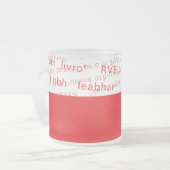 RVE zegt: "Schrijf een boek" Frosted Mok (Voorkant links)