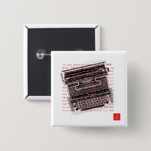 RVE ZEGT: "Schrijf een boek" Vierkante Pin Vierkante Button 5,1 Cm (Voorkant /achterkant)