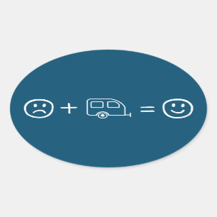 RVing maakt je gelukkig Ovale Sticker