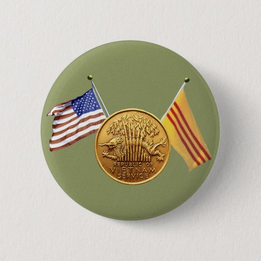 RVN-service met groene vlaggen Ronde Button 5,7 Cm (Voorkant)