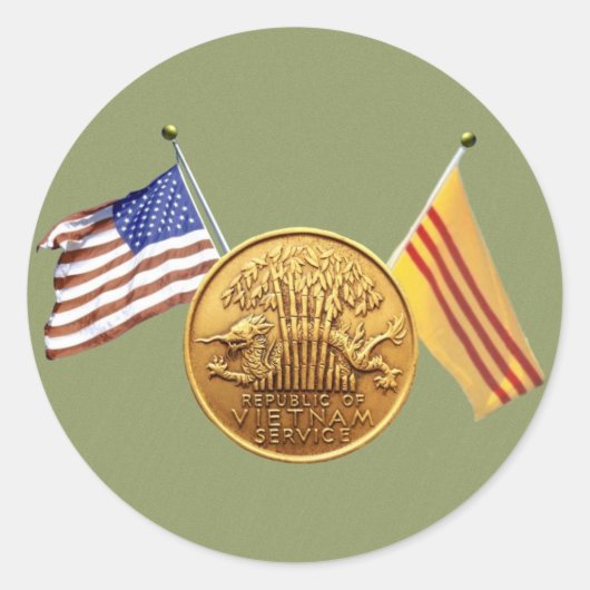 RVN-service met groene vlaggen Ronde Sticker (Voorkant)