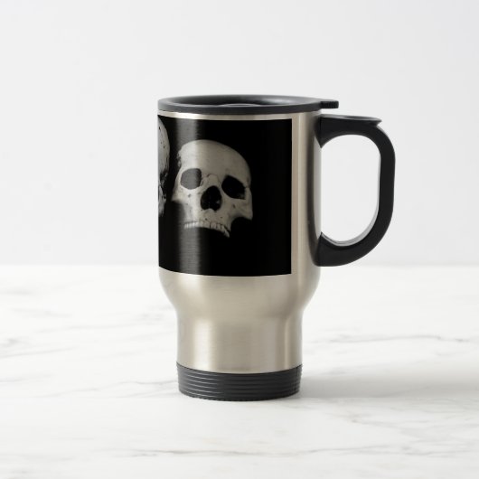RVS 450 ml Reis-/Forensenmok met SKULL Reisbeker (Rechts)