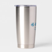 RVS-beker met blauwe AMBS-logo Geïsoleerde Drinkbeker (Rechts)
