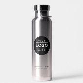 RVS cirkel logo met merknaam Waterfles (Links)
