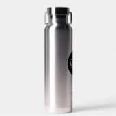 RVS cirkel logo met merknaam Waterfles (Voorkant)