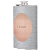 RVS- en koperen flacon met monogram (Links)