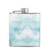 Rvs-fles met een abstract aquarel heupfles (Voorkant)