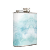 Rvs-fles met een abstract aquarel heupfles (Rechts)