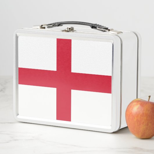 RVS lunchbox met Engelse vlag (In situ)