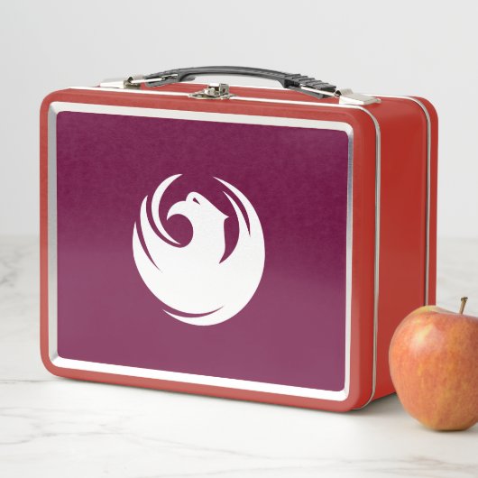 RVS-lunchbox met vlag van Phoenix City (In situ)