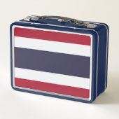 RVS lunchbox met vlag van Thailand (Achterkant)