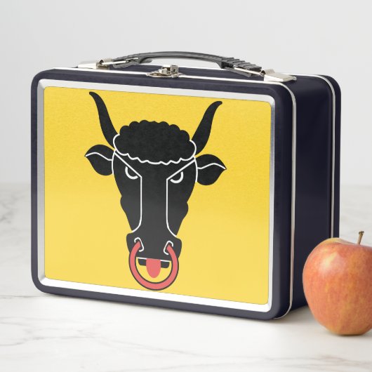 RVS lunchbox met vlag van Uri, Zwitsers (In situ)