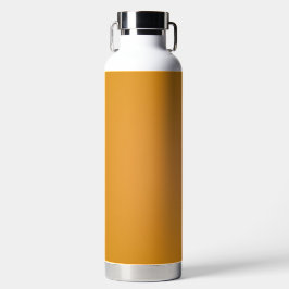 RVS waterfles met een slanke mosterdkleur