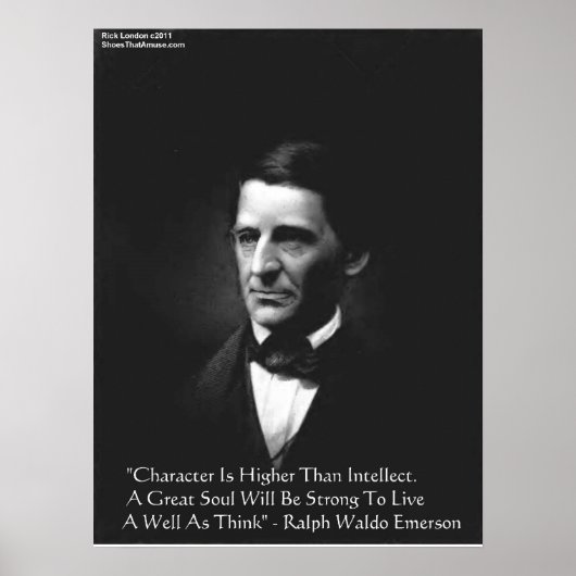 RW Emerson Intellect & Karakter Citaat Posters (Voorkant)