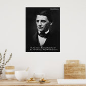 RW Emerson "Klaar om te leven" Wijsheid Cadeaus Poster (Keuken)