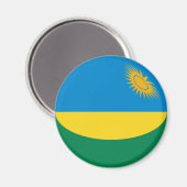 Rwanda Fisheye Flag Magnet (Voorkant / Achterkant)