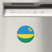 Rwanda Fisheye Flag Magnet (Insitu (Vaatwasser))