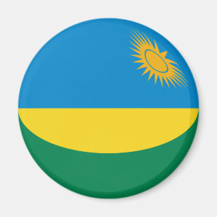 Rwanda Fisheye Flag Magnet