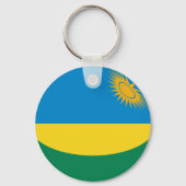 Rwanda Fisheye Flag Sleutelhanger (Voorkant)