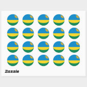 Rwanda Fisheye Vlag Sticker (Vel)